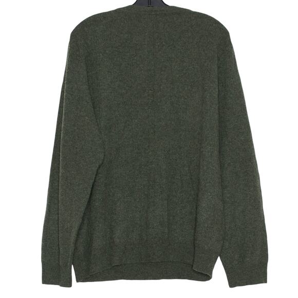 Apt 9 Mens Sweater Cashmere Quiet Luxury Minimalist Classic Cozy Preppy Green XL - Picture 2 of 7
